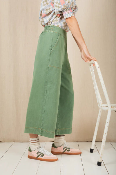 Fern Green Denim Bijou Cropped Jeans by Bonte