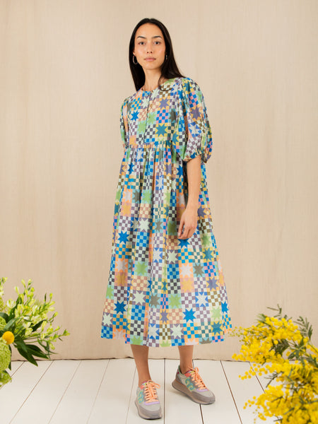 Multiprint Smock Style Briony Dress by Bonte