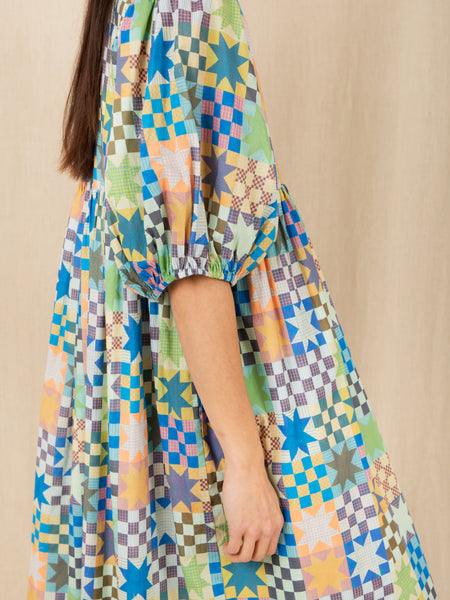 Multiprint Smock Style Briony Dress by Bonte