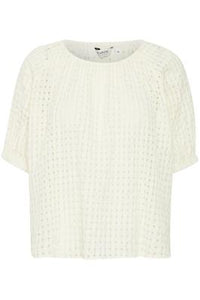 Ecru Textured Blouse by B Young