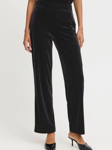 Black Velvet Wide Leg Trouser by B Young