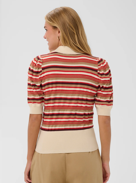 Striped Knitted Polo by Saint Tropez