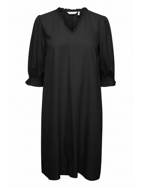 Black Linen Mix Beach Dress by B Young