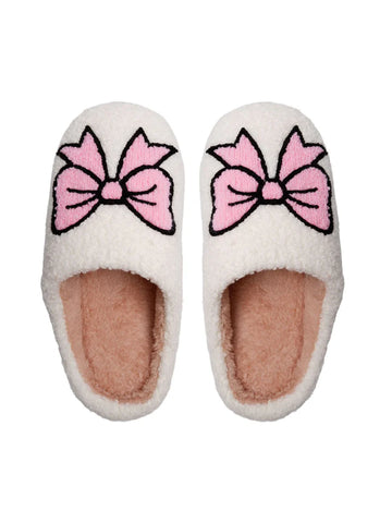 Boucle Bow Slippers
