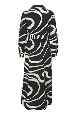 Black and White Swirl Print Dress by B Young