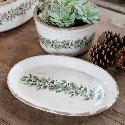 Christmas Holly Ceramic Plate
