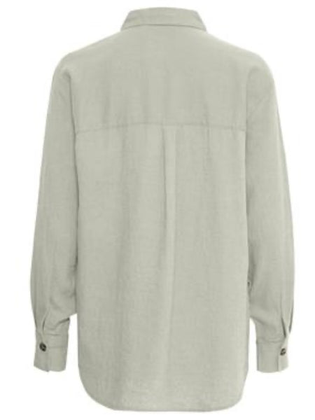 Sage Linen Mix Shirt By B Young