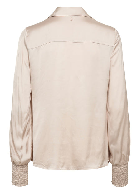 Champagne Satin Blouse by Numph