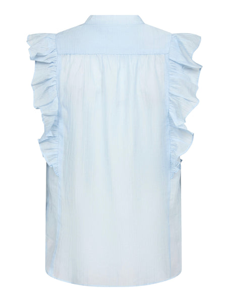 Sky Lace Frill Sleeve Blouse by Co’ Couture