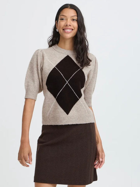 Chocolate Diamond Short Sleeve Knit by B.Young