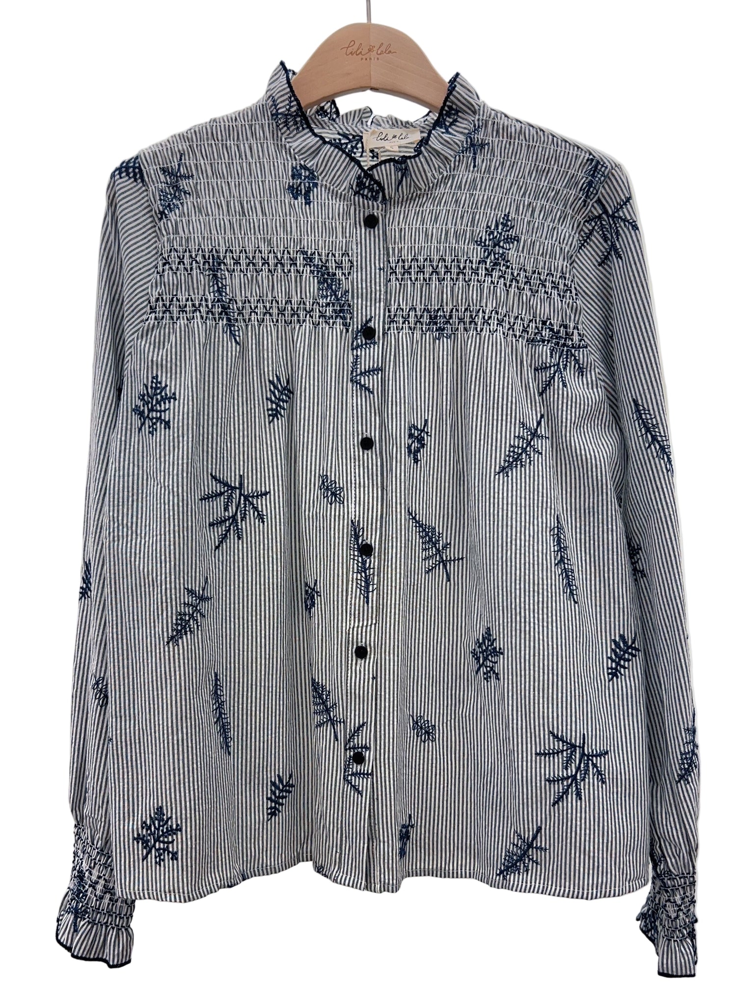 Blue Fern Print Blouse By Lili and Lala