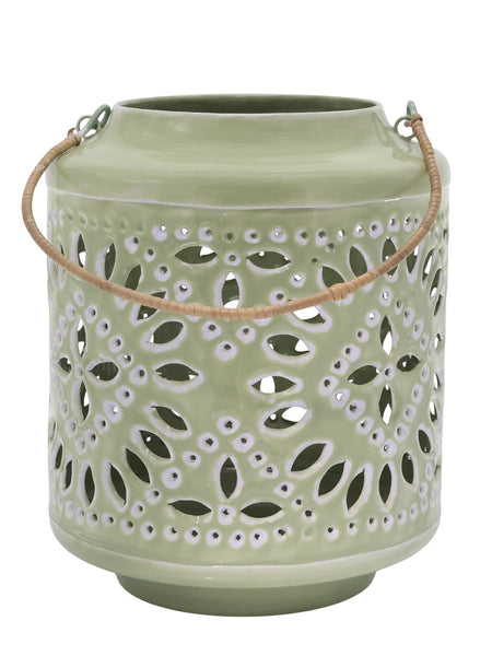 Sage Green Hurricane Candle Lantern