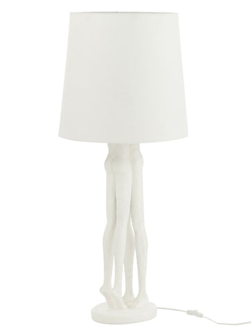 White Embraced Couple Lamp