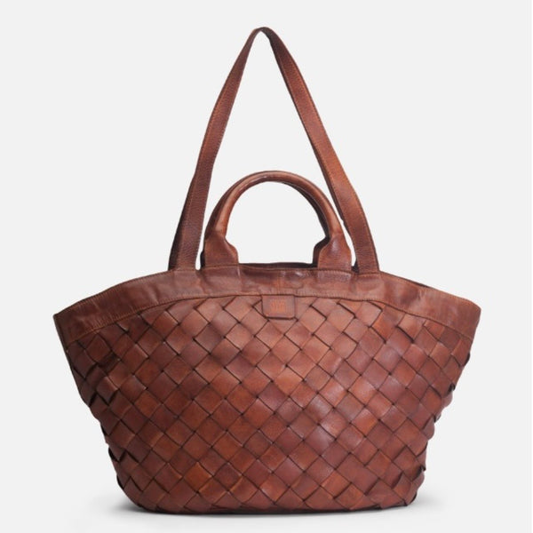 Tan Braided Lewisburg Bag by Biba