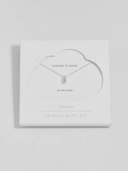 Silver Teardrop CZ Necklace by Estella Bartlett