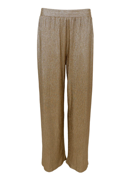 Gold Shimmer Trousers by Black Colour