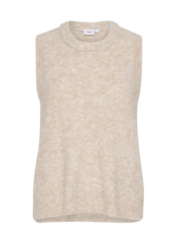 Neutral Fluffy Tank Top by Saint Tropez