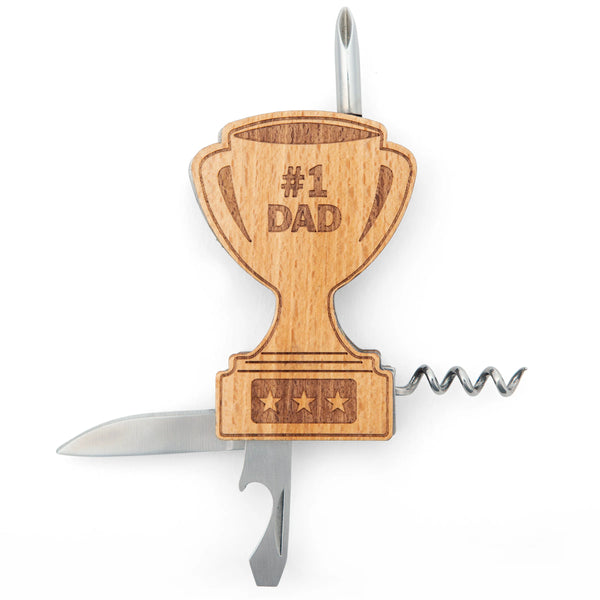 Number 1 Dad Trophy Multi-tool Keyring