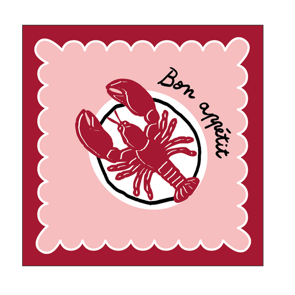 Red lobster paper napkin x20