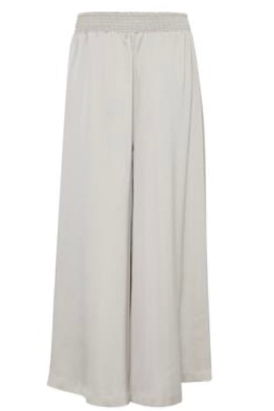 Taupe Satin Wide Leg Trousers by B Young