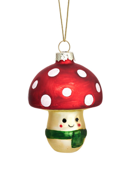 Happy Mushroom Shaped Christmas Bauble