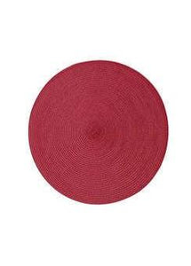 Red Circular Ribbed Placemat