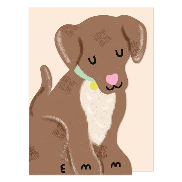 Chocolate Brown Puppy Card by Raspberry Blossom