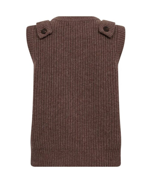 Mocha Ribbed Tank by Co Couture