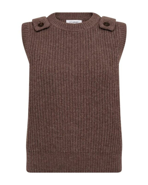 Mocha Ribbed Tank by Co Couture