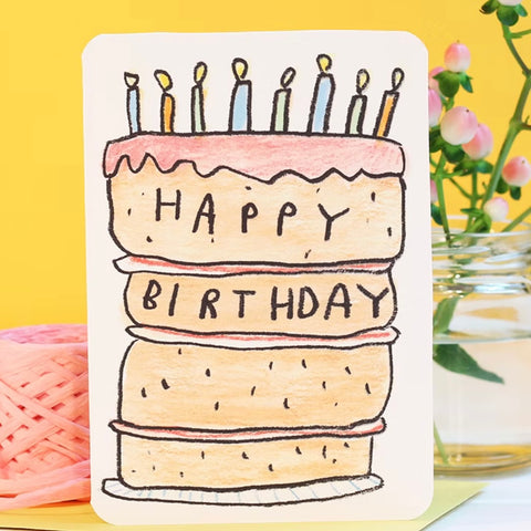 Big Birthday Cake Card by Laura Skilbeck