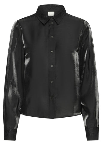 Black Lace Collar Blouse By ICHI