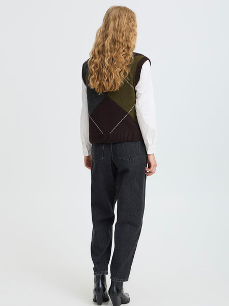 Chocolate Argyle Tank by B.Young