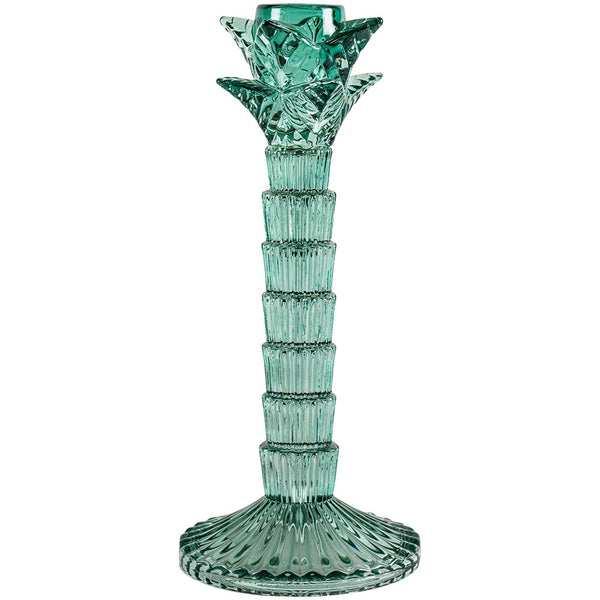 Green Glass Candlestick