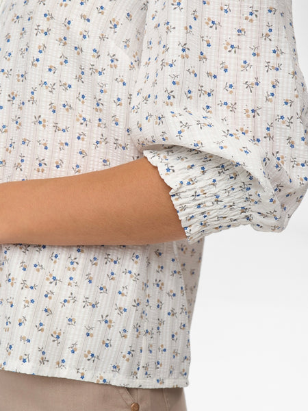 Blue Mini Floral Shirt By Nümph