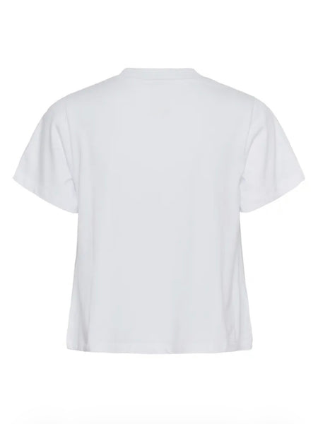White Organic Cotton Boxy Tee By Saint Tropez