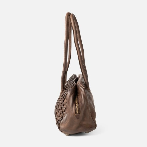 Chocolate Shoulder Baguette Bag by Biba