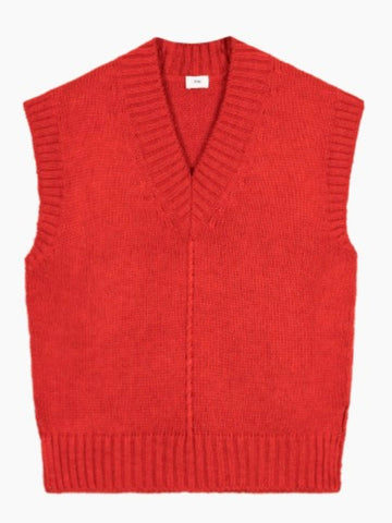 Red Knitted Tank Top by An’ge