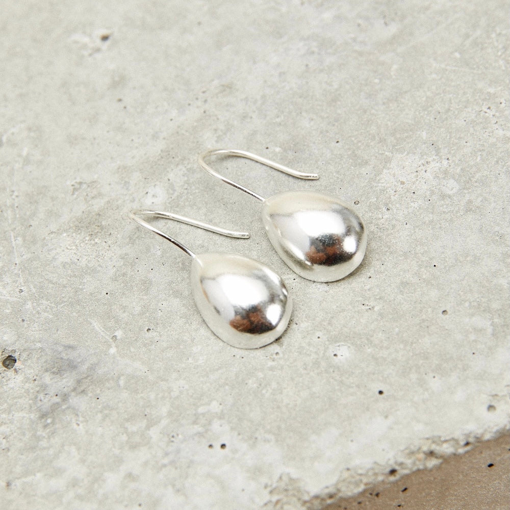 Silver Pendant Earrings by Ese O Ese