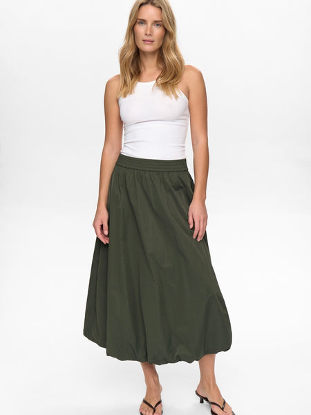 Khaki Balloon Skirt By Nümph
