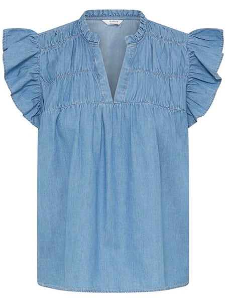 Light Blue Denim Blouse by B Young