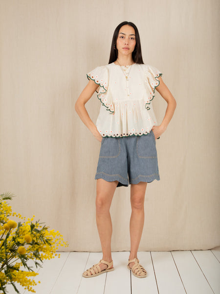 Darcy Embroidered  Blouse by Bonte
