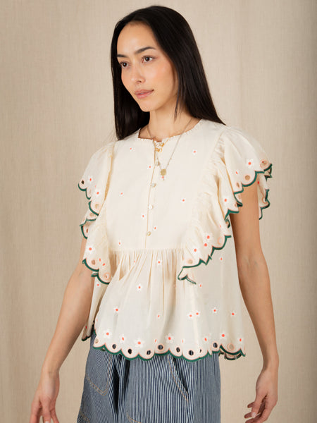 Darcy Embroidered  Blouse by Bonte