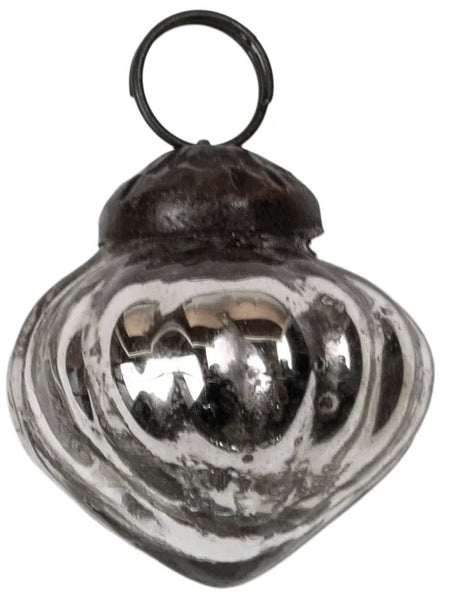 Mini Mixed Shape Antique Silver Baubles (Bag of 10)