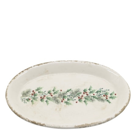 Christmas Holly Ceramic Plate