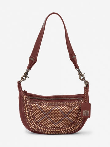 Brown Studded Lovington Shoulder Bag by Biba