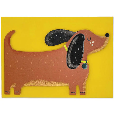 Brown Dachshund Card by Raspberry Blossom