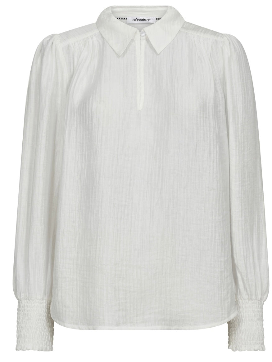 White Crinkle Shirt by Co’Couture