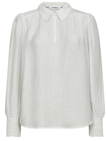 White Crinkle Shirt by Co’Couture