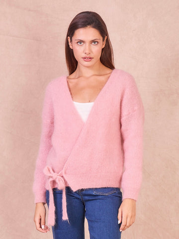 Rose Mohair Wrap Cardigan by Calie