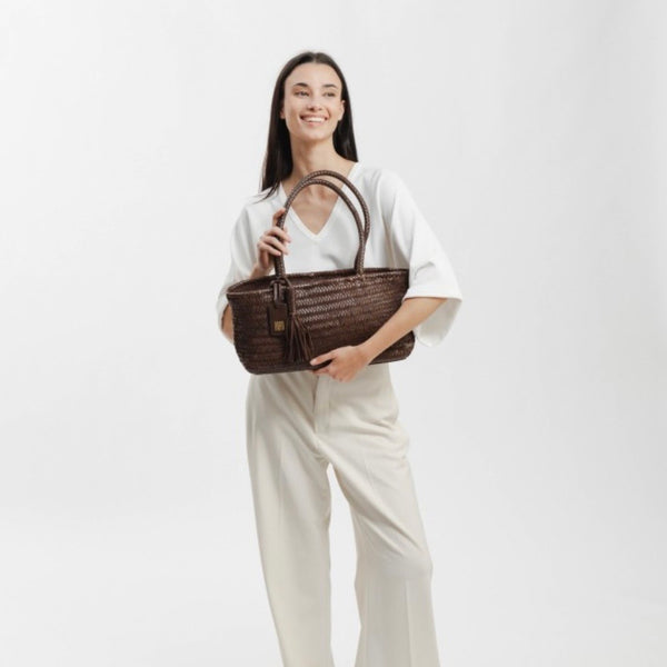 Brown Perkins Baguette Shoulder Bag by Biba